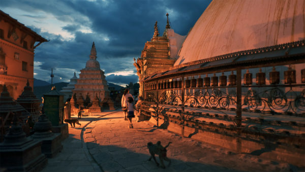 Nepal_Kathmandu_Night_Swayambhunath_6